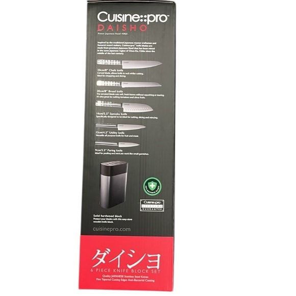 🆕 Cuisine::pro® Daisho™ Nara - Japanese Stainless Steel 6 Piece Knife Block Set - Picture 5 of 8